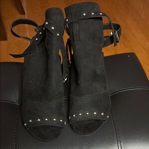 Black Studded Women's Sandals